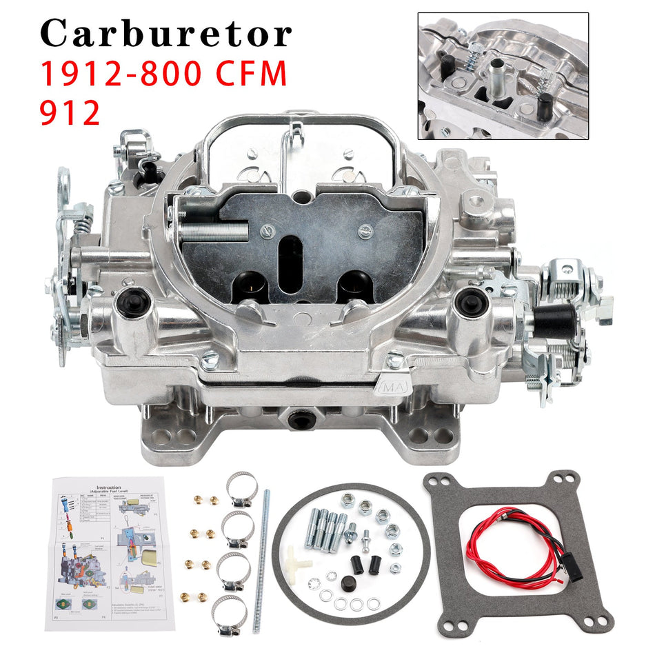キャブレター スクエアフランジ 4バレル 1912-800 1912サンダーシリーズ Avs2 800 Cfm用