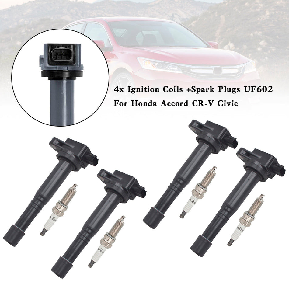 2000-2015 ホンダ CR-V 2.4L L4 4x イグニッションコイル + スパークプラグ UF602 フェデックスエクスプレス