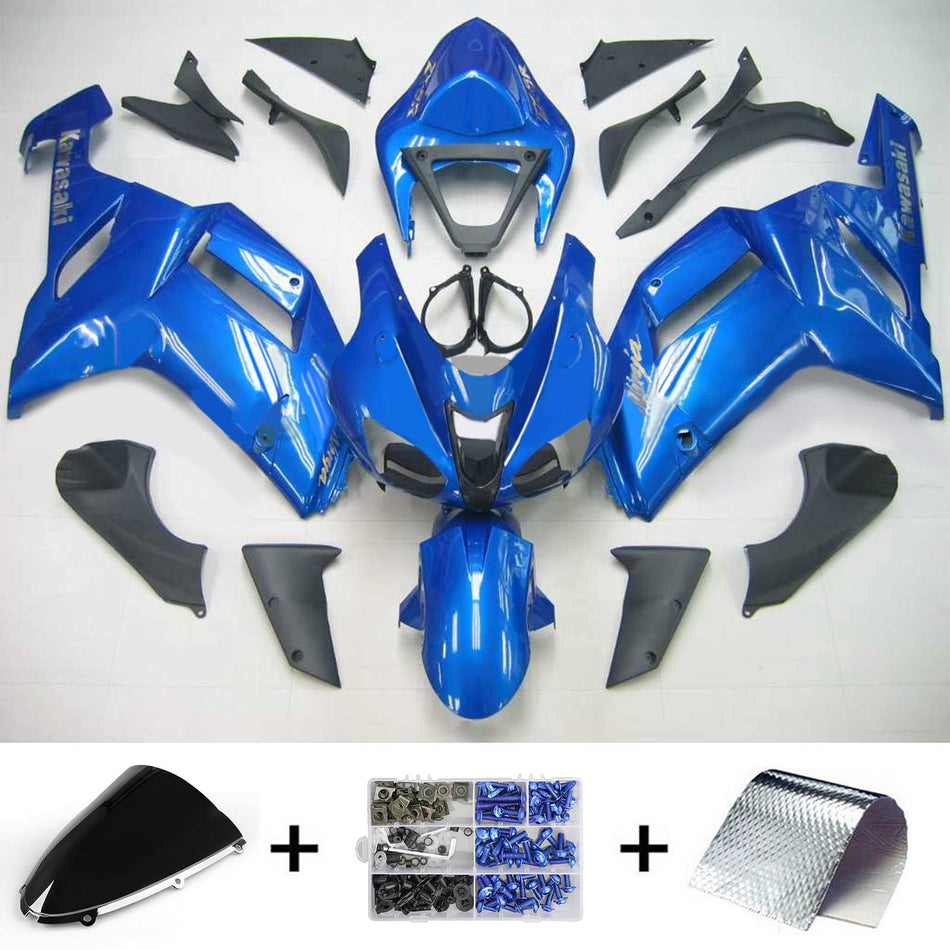 2007-2008 カワサキ ZX6R 636 Amotopart インジェクションフェアリングキット ボディワーク プラスチック ABS #106