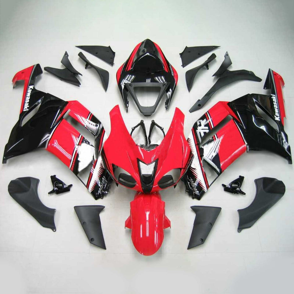 2007-2008 カワサキ ZX6R 636 Amotopart インジェクションフェアリングキット ボディワーク プラスチック ABS #121