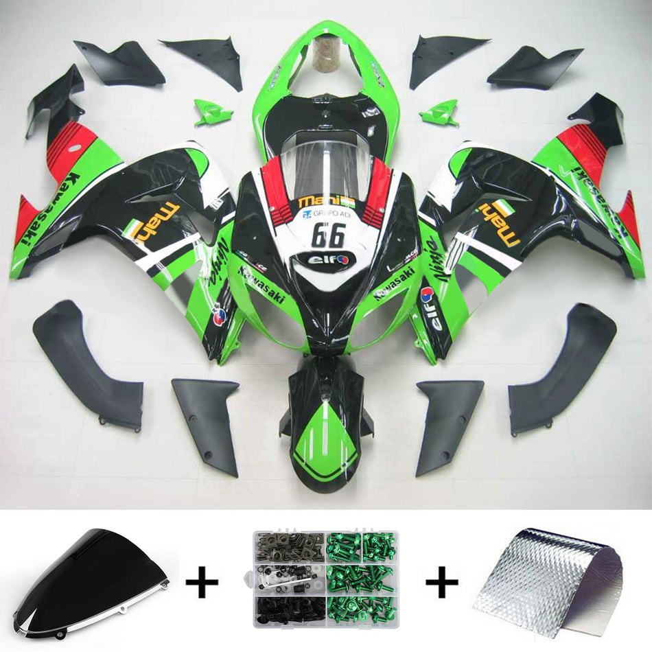 2006-2007 カワサキ ZX10R Amotopart インジェクションフェアリングキット ボディワーク プラスチック ABS #109