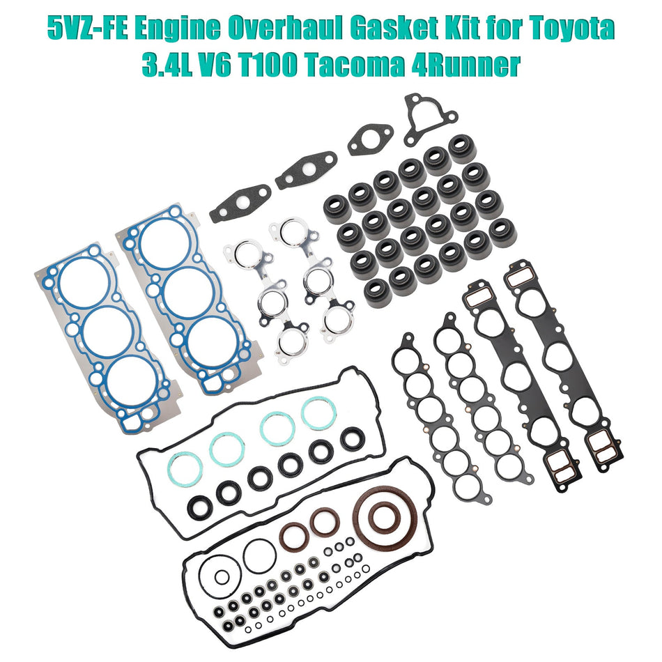 トヨタ 3.4L V6 T100 タコマ 4Runner 用 5VZ-FE エンジンオーバーホールガスケットキット (コピー)