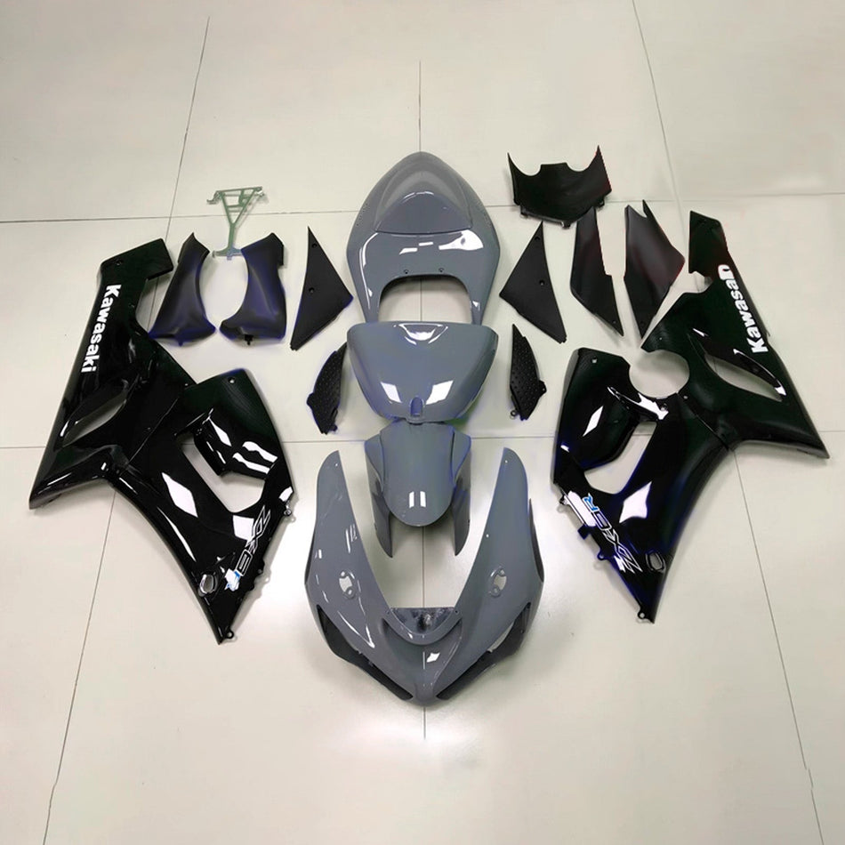 インジェクションフェアリングキット ボディワーク プラスチック ABS カワサキ ZX6R 636 2005-2006 に適合