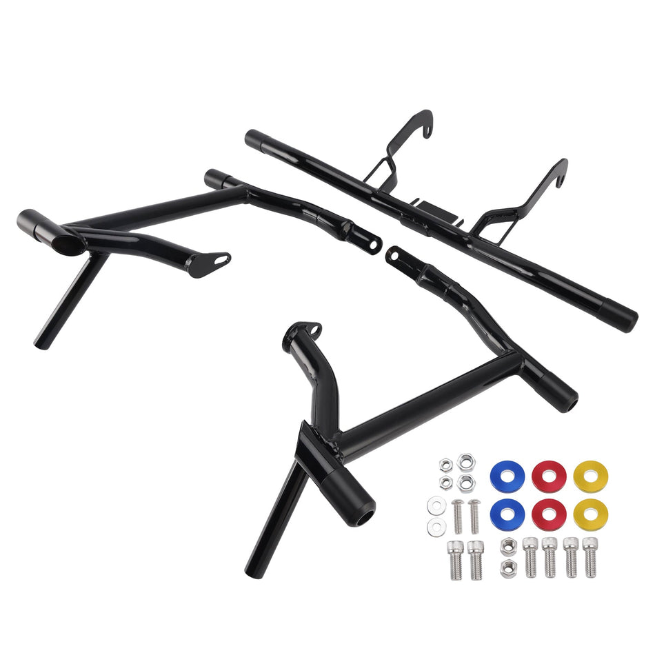 2014-2023 ロードグライド ストリートグライド ロードグライド FLHT FLHX エンジン＆サドルバッグガードフレーム アンチクラッシュバンパーキット ブラック