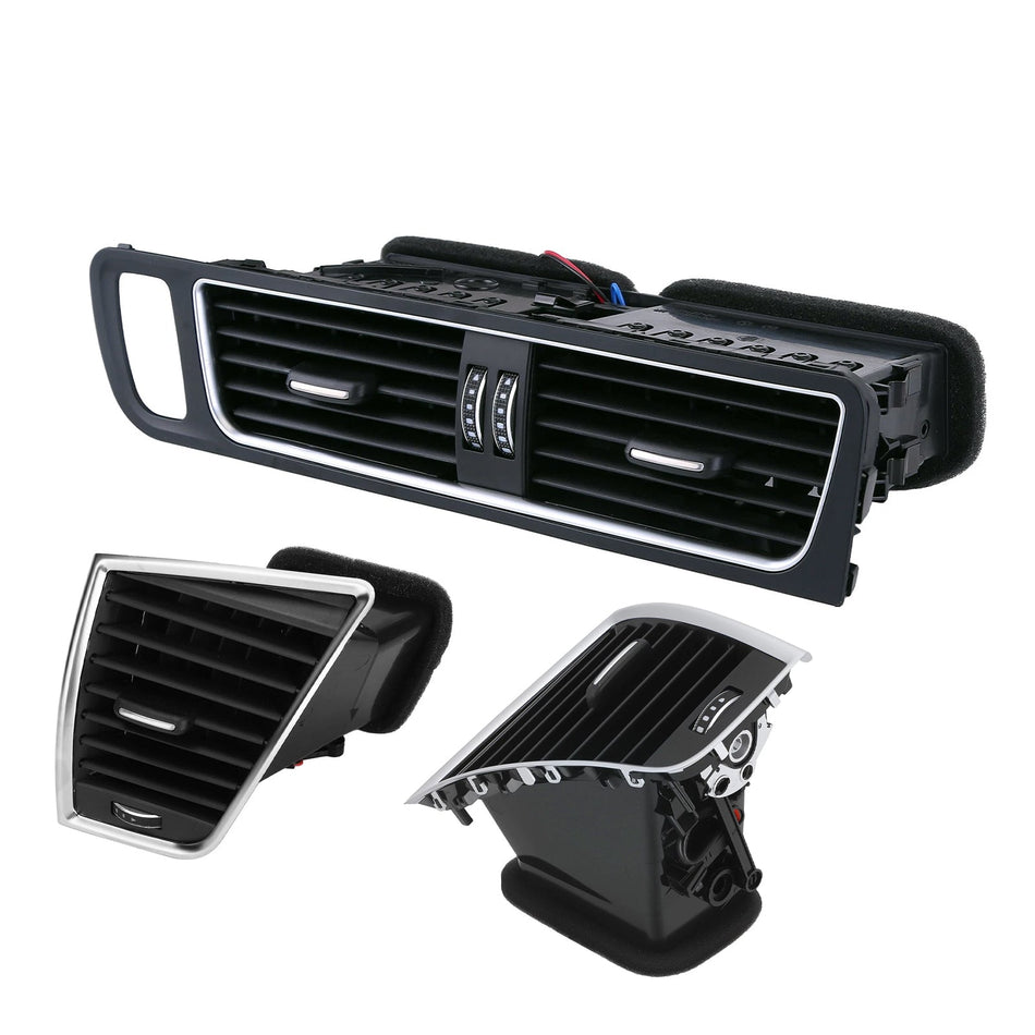Audi Q5 2009-2017用 フロントダッシュボードセンターACエアベントグリルカバーベゼル