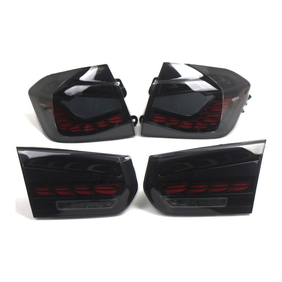 BMW 3 F30 F80 M3 2013-2018用 L&amp;R スモークLEDテールライト リアランプアセンブリ