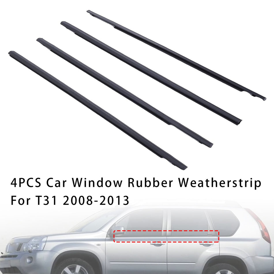 2008-2013年式 T31用 4個セット 車用ウィンドウラバーウェザーストリップ 80820-1DA0A 80821-1DA0A