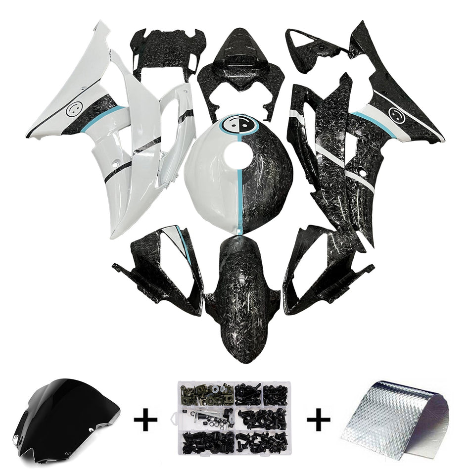 インジェクションフェアリングキット ボディワーク プラスチック ABS ヤマハ YZFR6 YZF-R6 2008-2016用