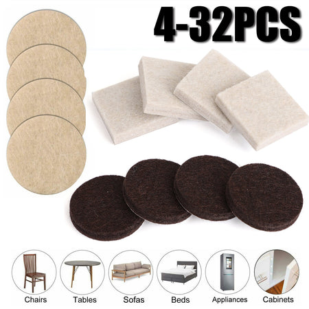 Furniture Felt Pads Square/Round Floor Protector Chair/Table Leg Sticky Back