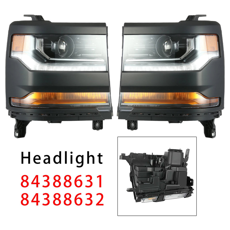 2016-2019年式 シボレー シルバラード 1500 左右セット HID キセノン プロジェクター ヘッドライト 84388631 84181565