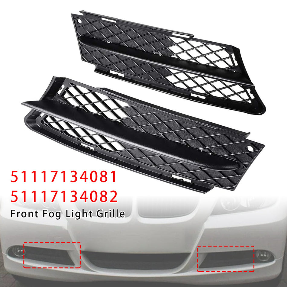 BMW 3シリーズ E90 E91 2006-2008用フロントフォグランプグリル 51117134081