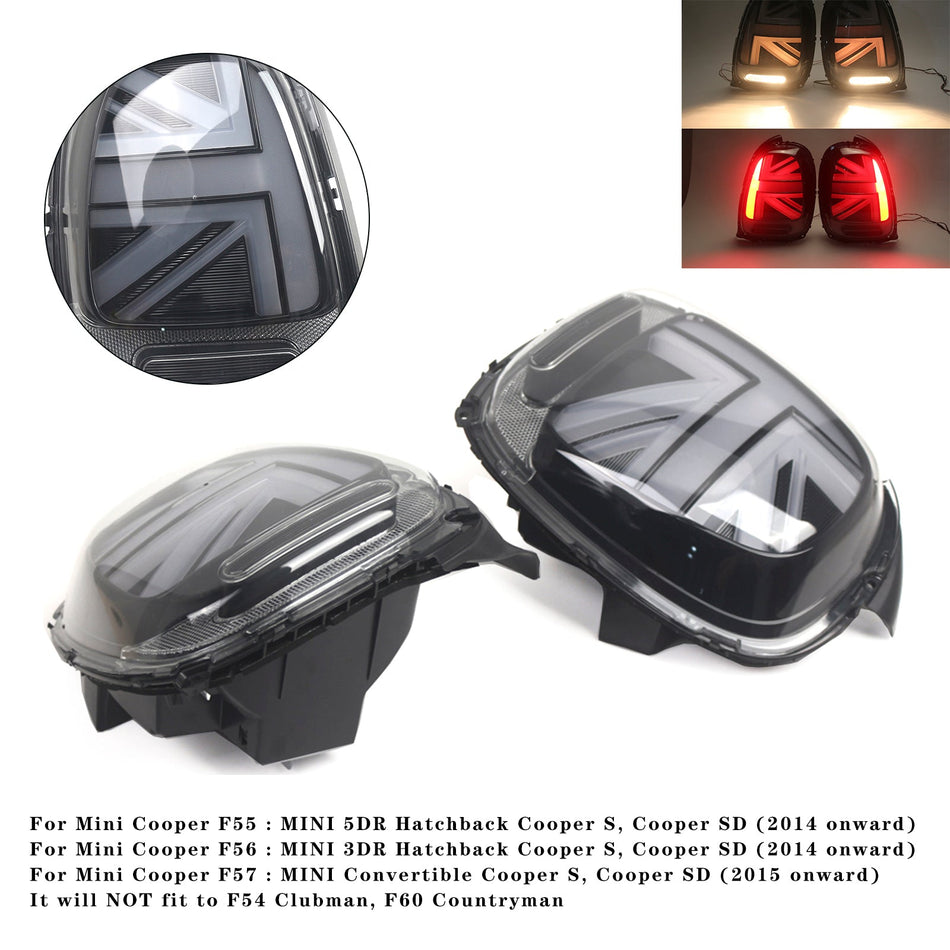 Mini Cooper F55 F56 F57 2014-2023用 L&amp;R LEDテールライトランプ スモーク
