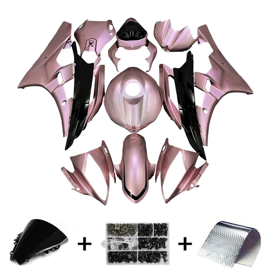 インジェクションフェアリングキット ボディワーク プラスチック ABS ヤマハ YZFR6 YZF-R6 2006-2007用