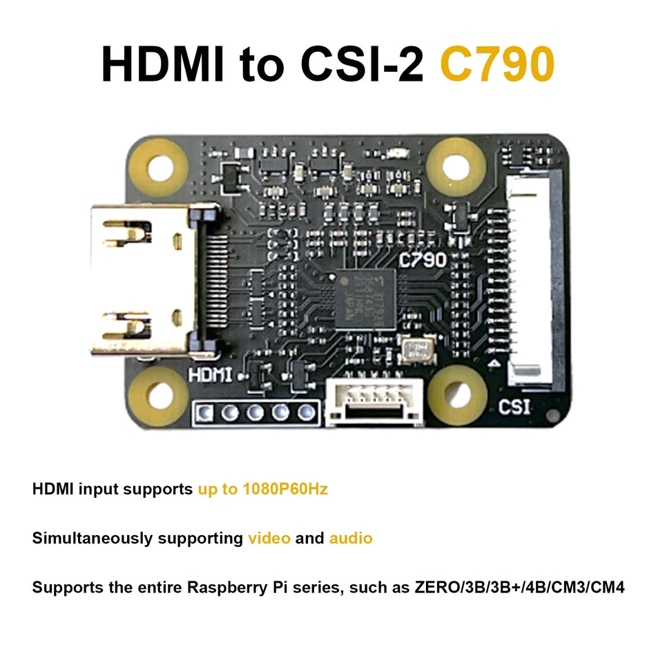 HDMI から CSI-2 C790 モジュール HDMI IN から CSI C0779 拡張ボード Pikvm