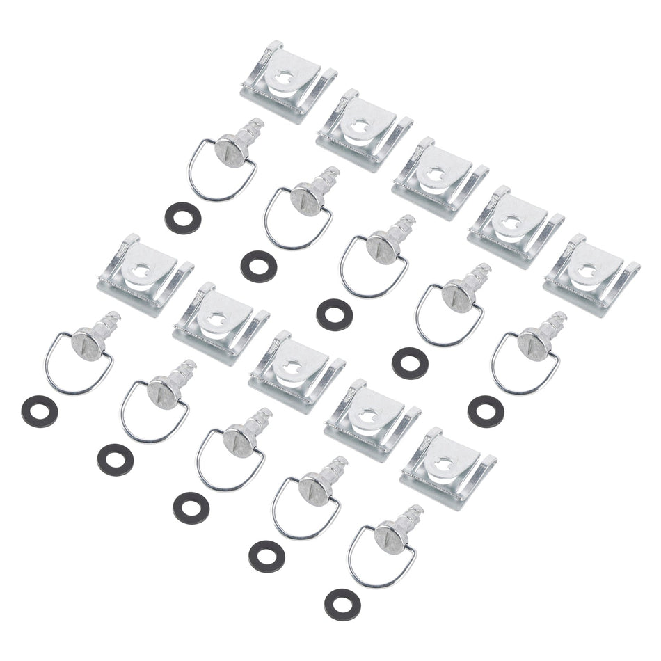 14mm クイックリリースファスナー 10個セット フェアリングボルト スタッド 1/4回転 + クリップ