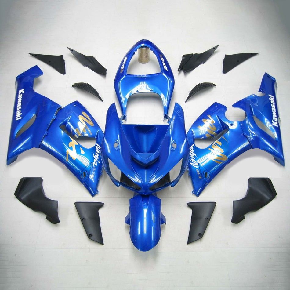 2005-2006 カワサキ ZX6R 636 Amotopart インジェクションフェアリングキット ボディワーク プラスチック ABS #118