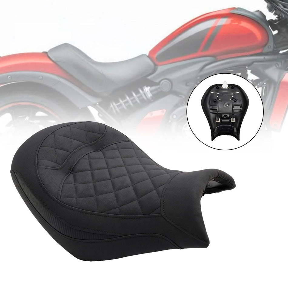 2015-2023年式 カワサキ バルカンS Vn650 フロントレイダーシート ドライバークッション PU グリーン