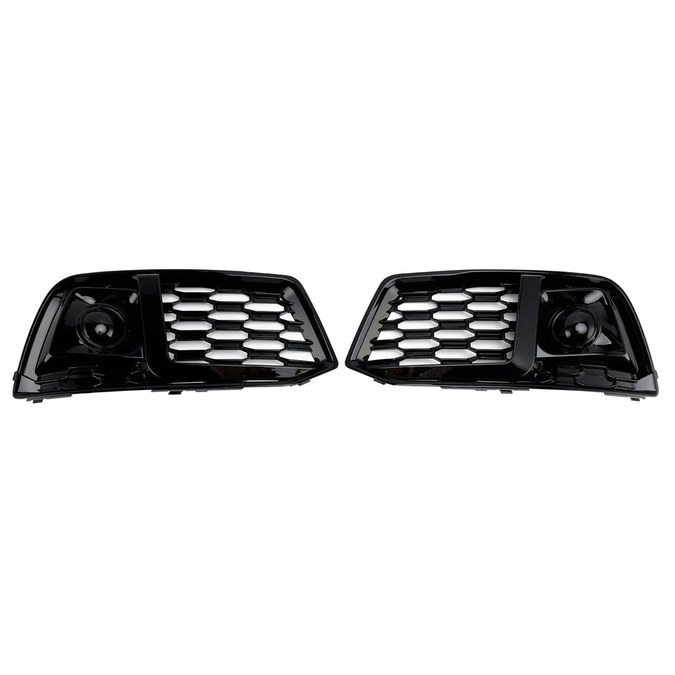 2018-2022 アウディ Q5 フロントバンパーカバーグリルベゼルインサート 2個セット（ACC付き）