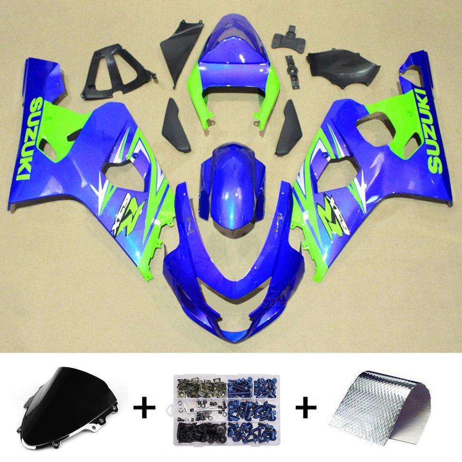 インジェクションフェアリングキット ボディワーク プラスチック ABS スズキ GSXR 600/750 2004-2005 K4用