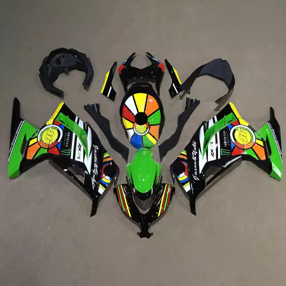 インジェクションフェアリングキット ボディワーク プラスチック ABS カワサキ EX300 Ninja300 2013-2024 に適合