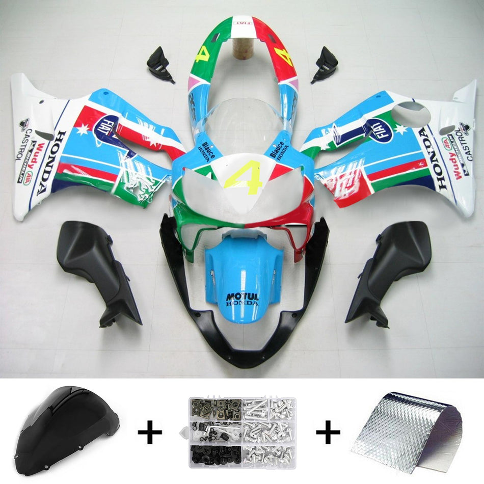 2004-2007 ホンダ CBR600 F4i Amotopart インジェクションフェアリングキット ボディワーク プラスチック ABS #129