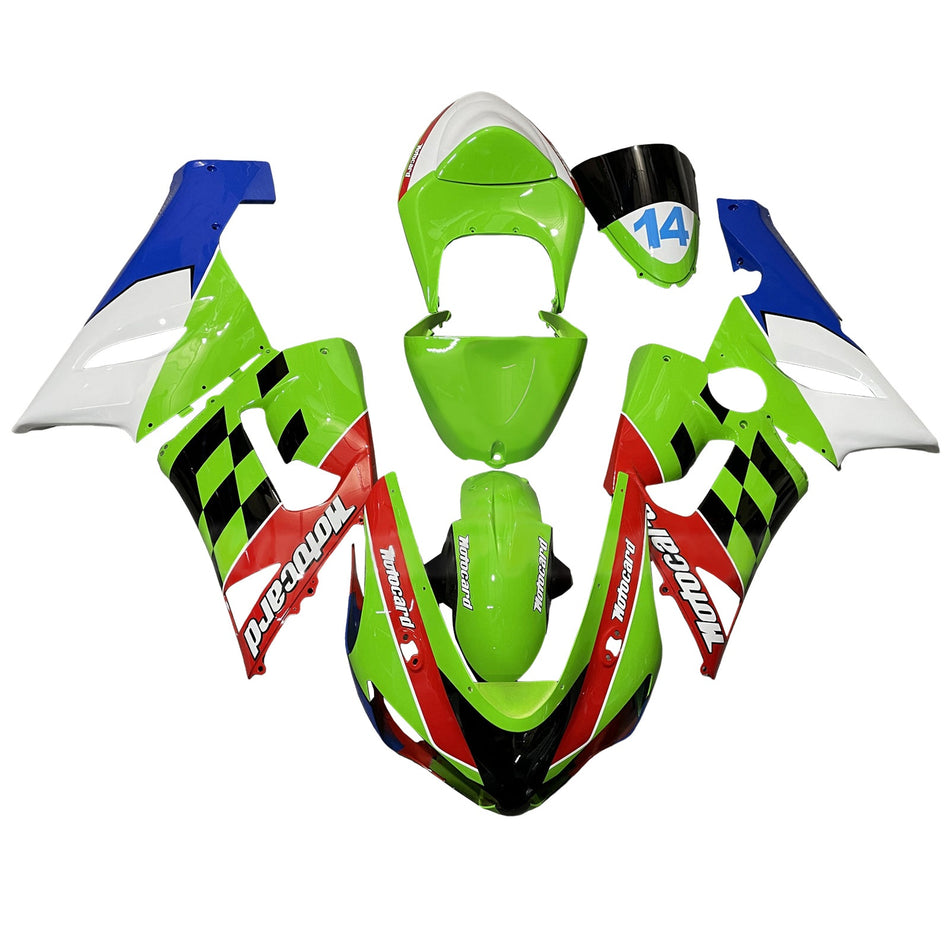 インジェクションフェアリングキット ボディワーク プラスチック ABS カワサキ ZX6R 636 2005-2006 に適合