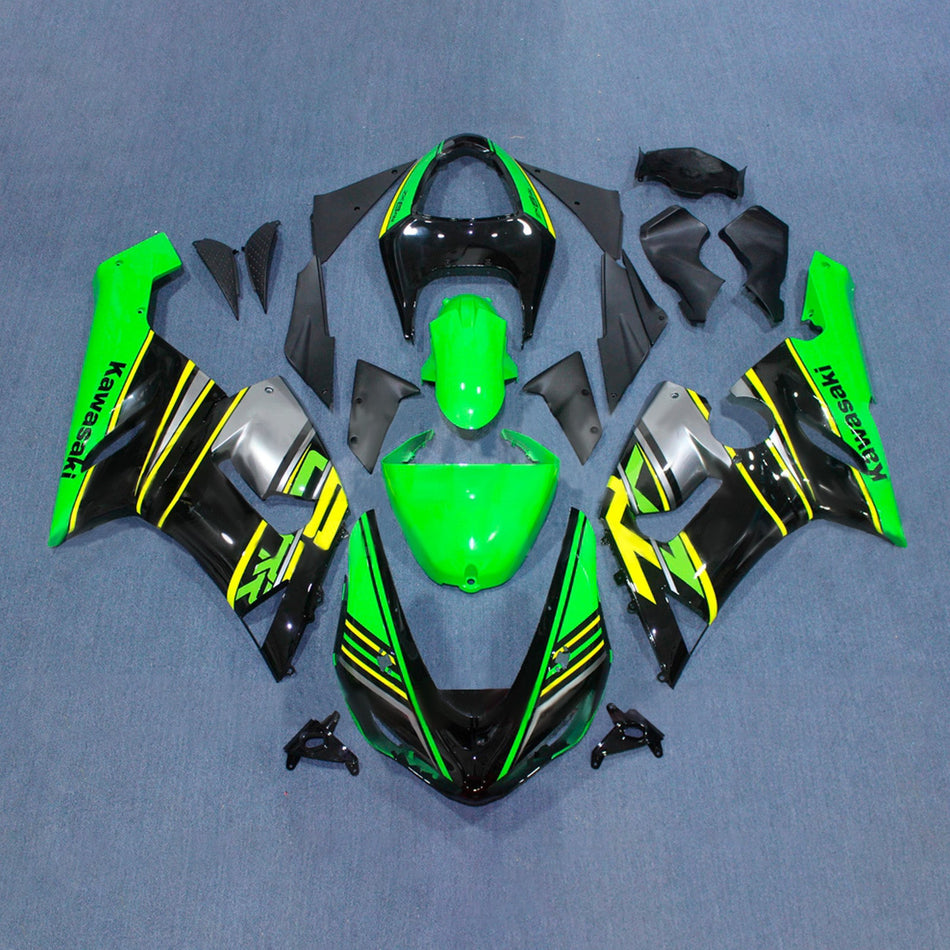 インジェクションフェアリングキット ボディワーク プラスチック ABS カワサキ ZX6R 636 2005-2006 に適合