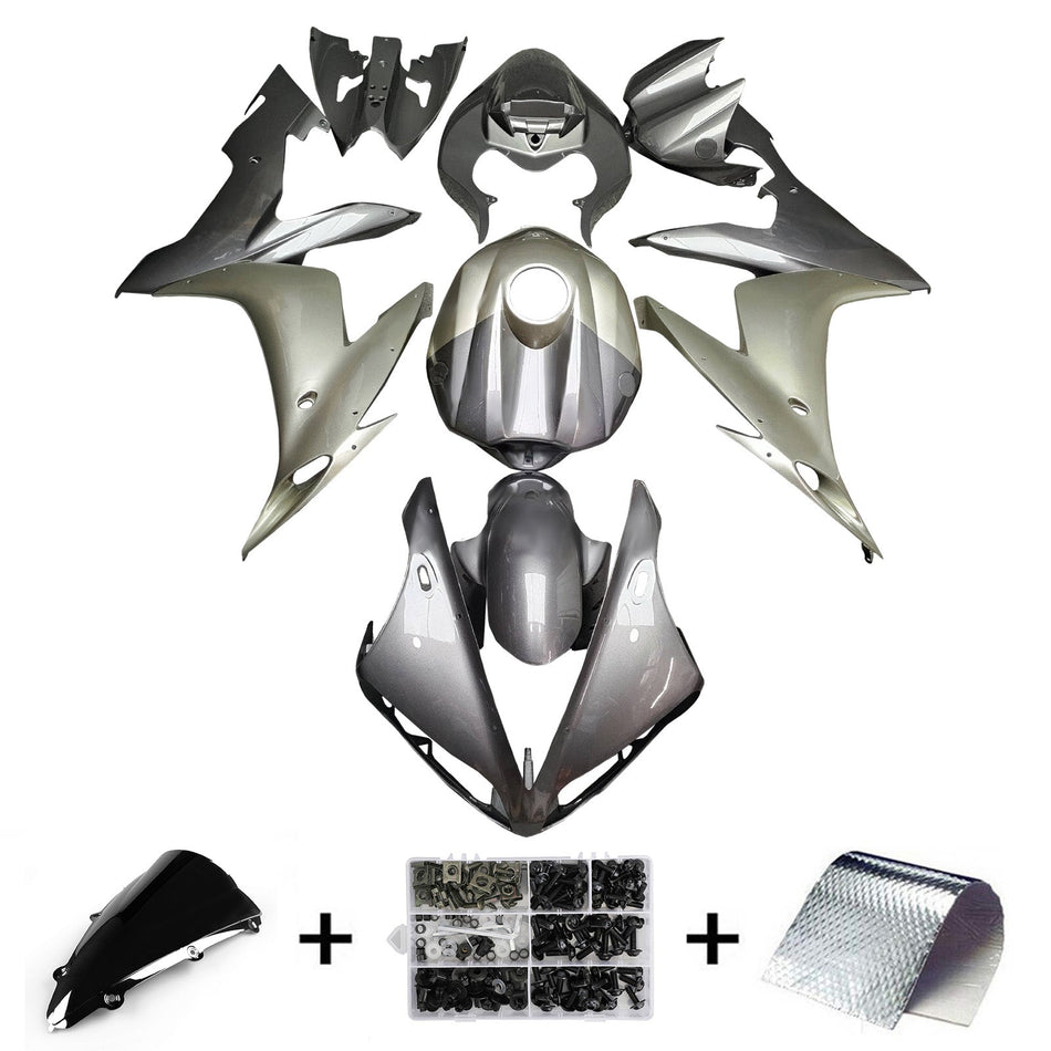 インジェクションフェアリングキット ボディワーク プラスチック ABS ヤマハ YZFR1 YZF-R1 2004-2006用
