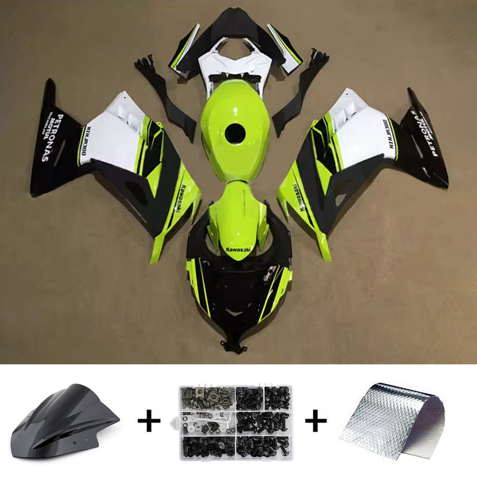 インジェクションフェアリングキット ボディワーク プラスチック ABS カワサキ EX300 Ninja300 2013-2024 に適合