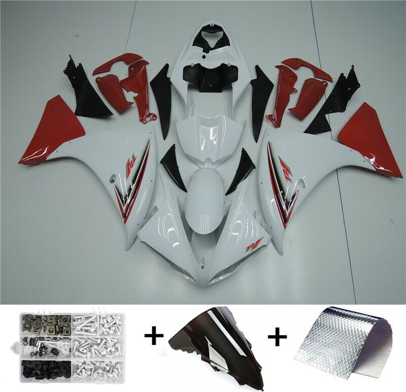2009-2011 ヤマハ YZF R1 フェアリング レッド ホワイト フェアリング キット