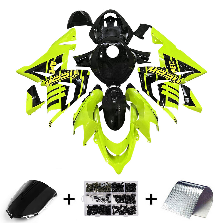 インジェクションフェアリングキット ボディワーク プラスチック ABS カワサキ ZX10R 2004-2005 に適合