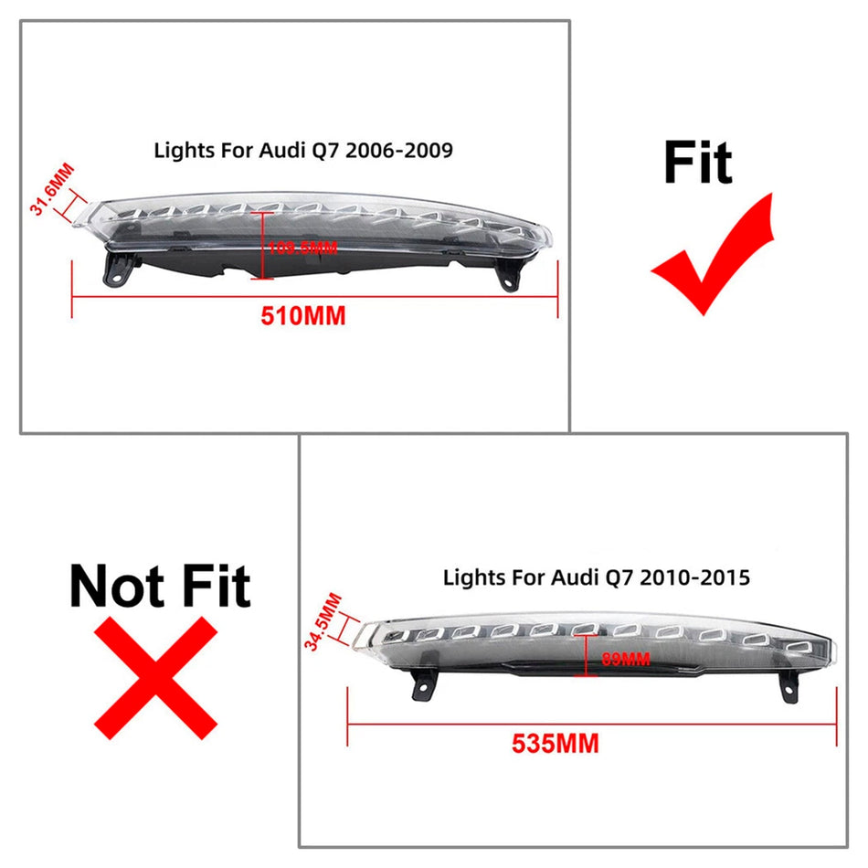 2007-2009 アウディ Q7 4L ペア LED デイタイムランニングライト 4L0953041 4L0953042