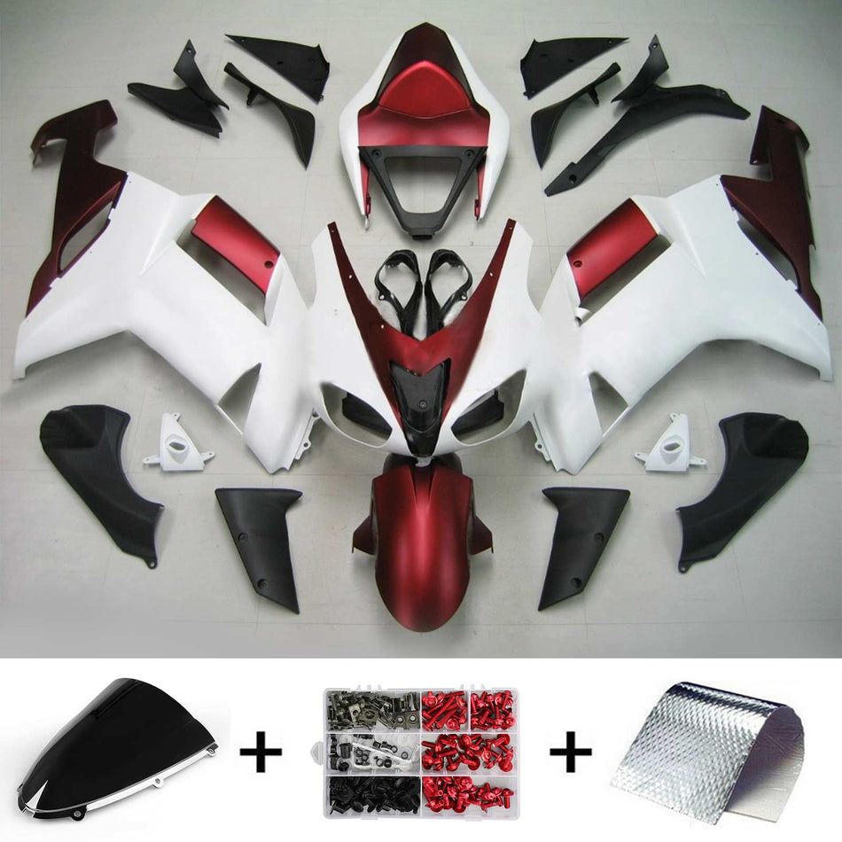 2007-2008 カワサキ ZX6R 636 Amotopart インジェクションフェアリングキット ボディワーク プラスチック ABS #133