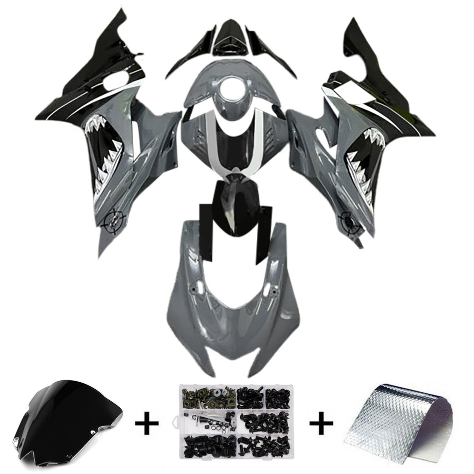 インジェクションフェアリングキット ボディワーク プラスチック ABS ヤマハ YZFR6 YZF-R6 2008-2016用