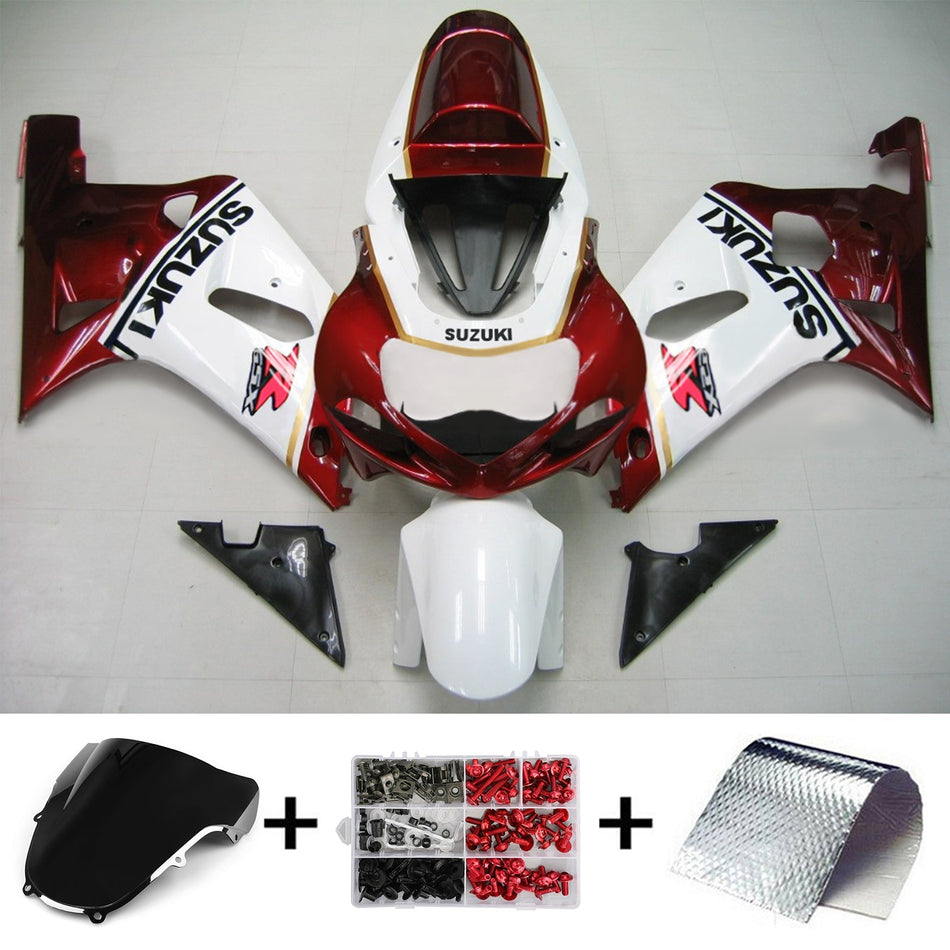 2001-2003 スズキ GSXR600 K1 インジェクションフェアリングキット ボディワーク プラスチック ABS #110 Amotopart