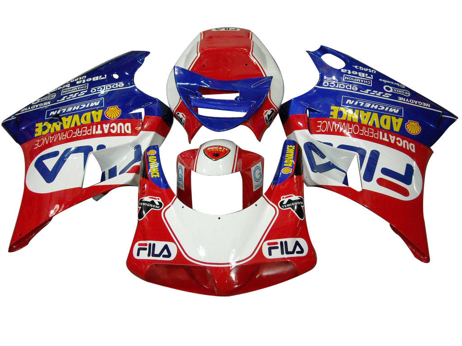 1996-2002 Ducati 996 用フェアリング 赤 白 青 Fila Racing Generic