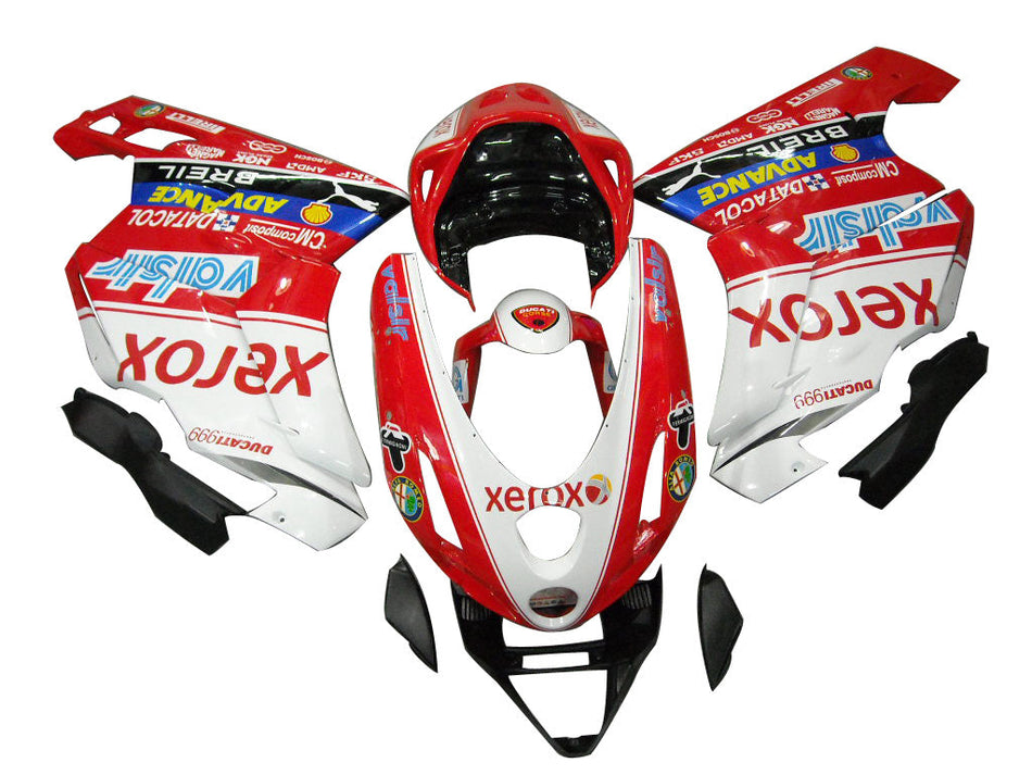 2003-2004 Ducati 999 用フェアリング レッド &amp; ホワイト Xerox Racing Generic