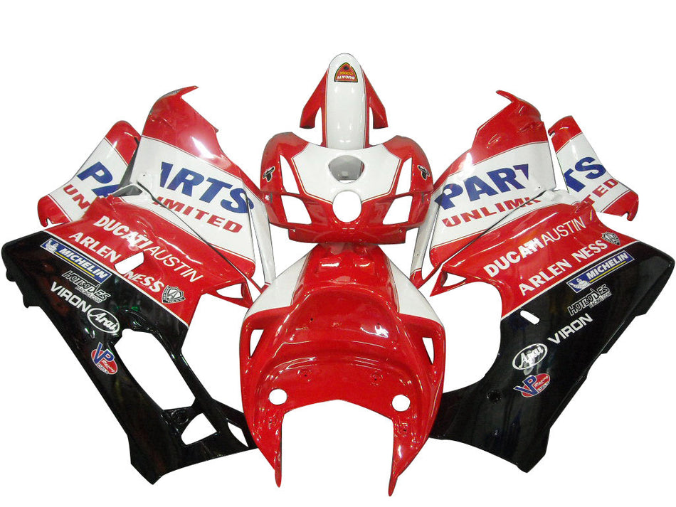 2003-2004 Ducati 999 用フェアリング レッド＆ブラック Ducati Austin Racing Generic