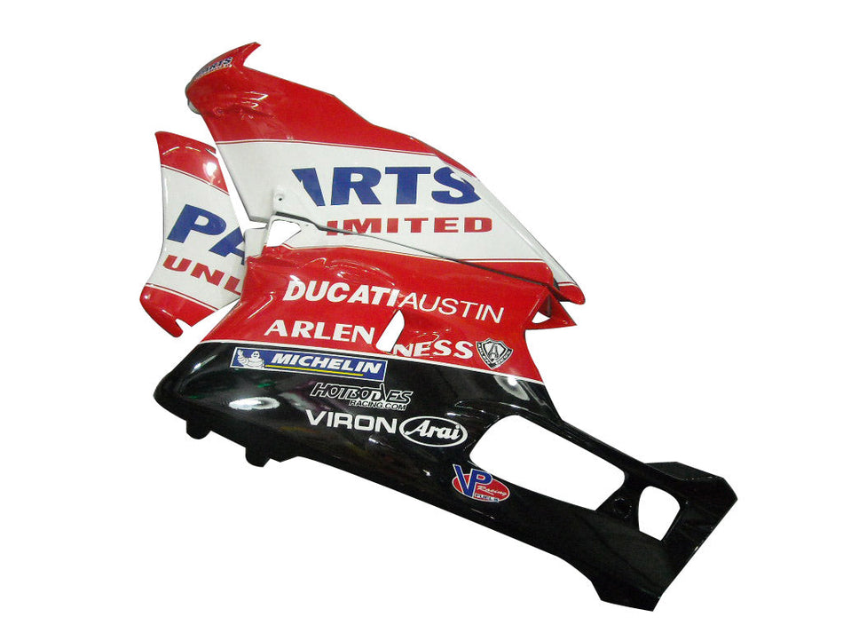 2003-2004 Ducati 999 用フェアリング レッド＆ブラック Ducati Austin Racing Generic