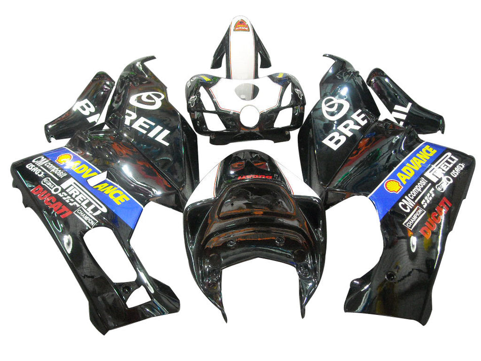2003-2004 Ducati 999 ブラック Breil Racing 汎用フェアリング