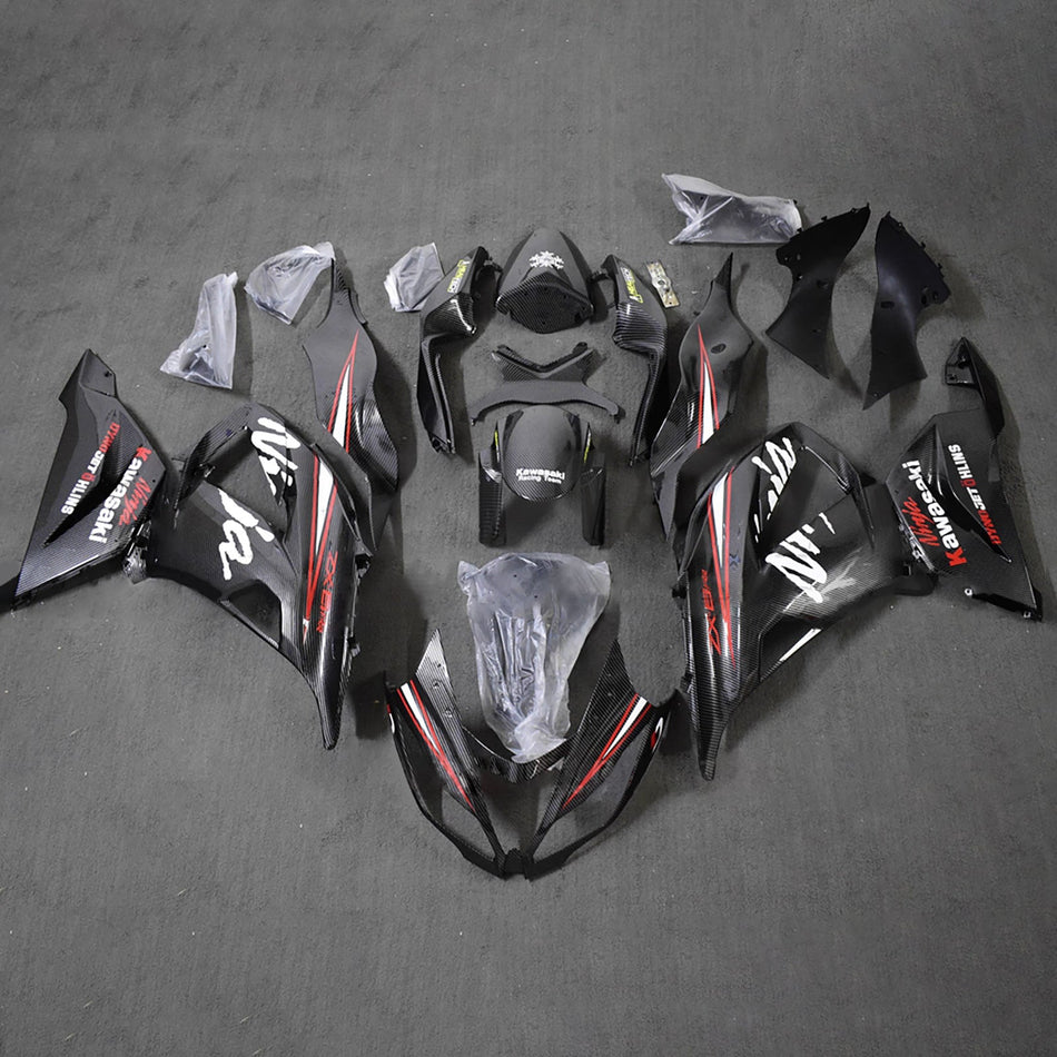 インジェクションフェアリングキット ボディワーク プラスチック ABS カワサキ ZX6R 636 2013-2018 に適合