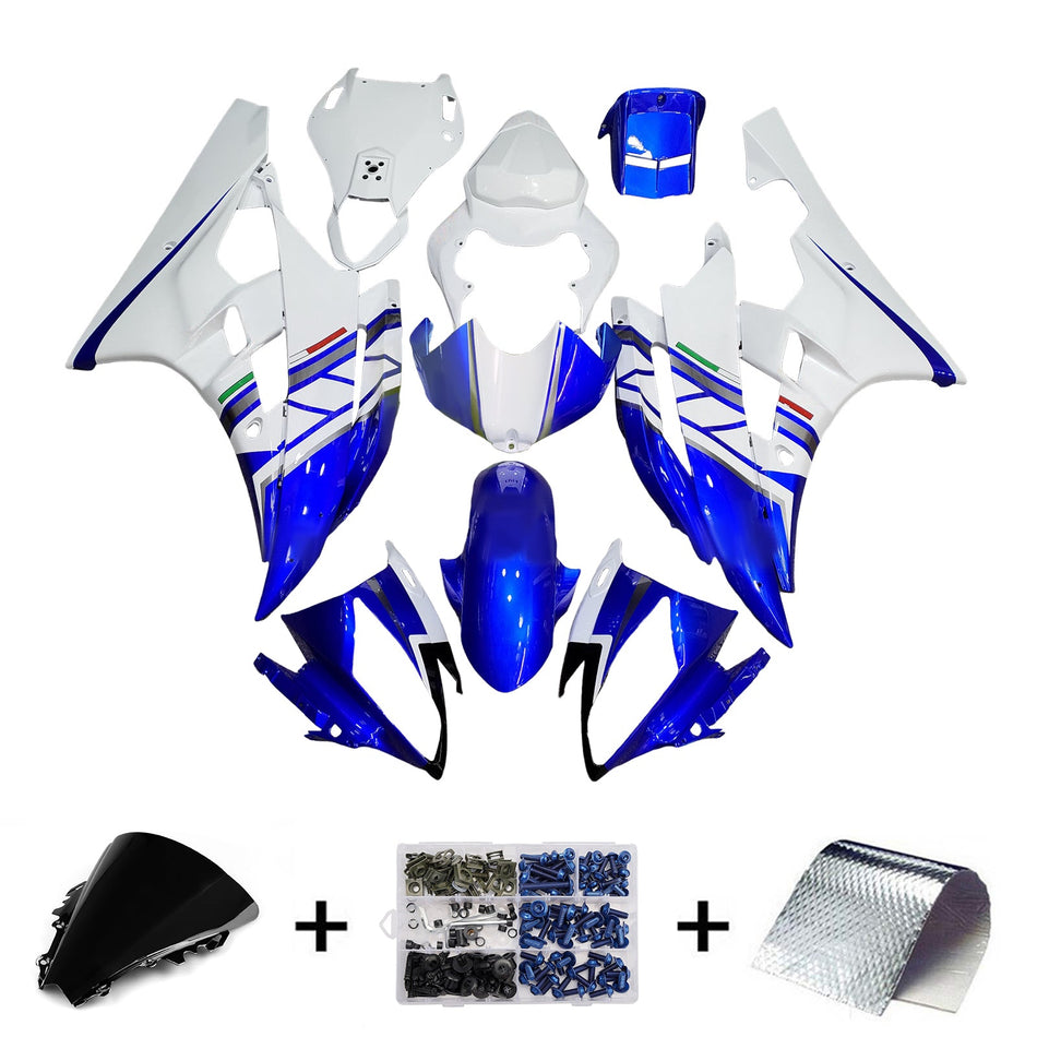 インジェクションフェアリングキット ボディワーク プラスチック ABS ヤマハ YZFR6 YZF-R6 2006-2007用
