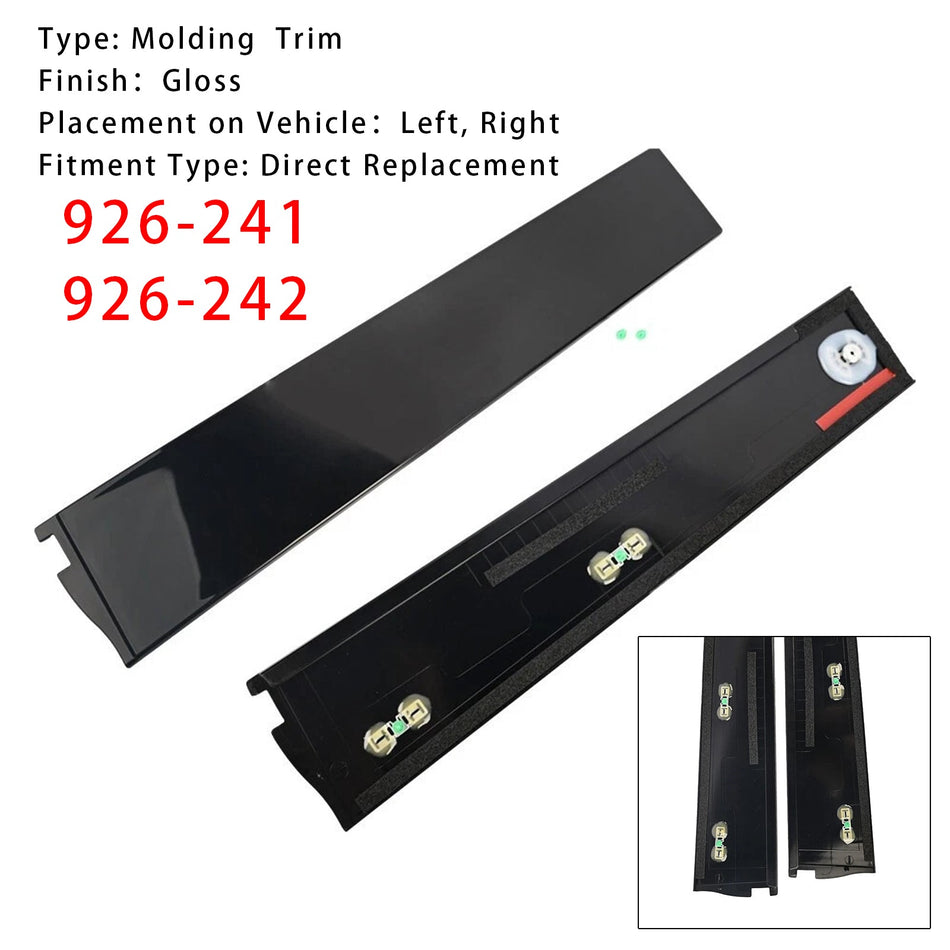 左+右ドアBピラートリム シボレー タホ GMC ユーコン サバーバン 2015-2020用