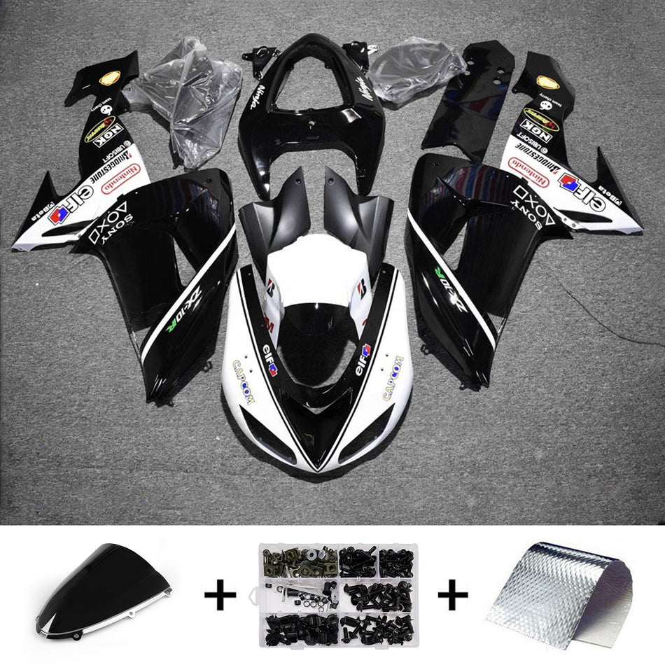 インジェクションフェアリングキット ボディワーク プラスチック ABS カワサキ ZX10R 2006-2007 に適合