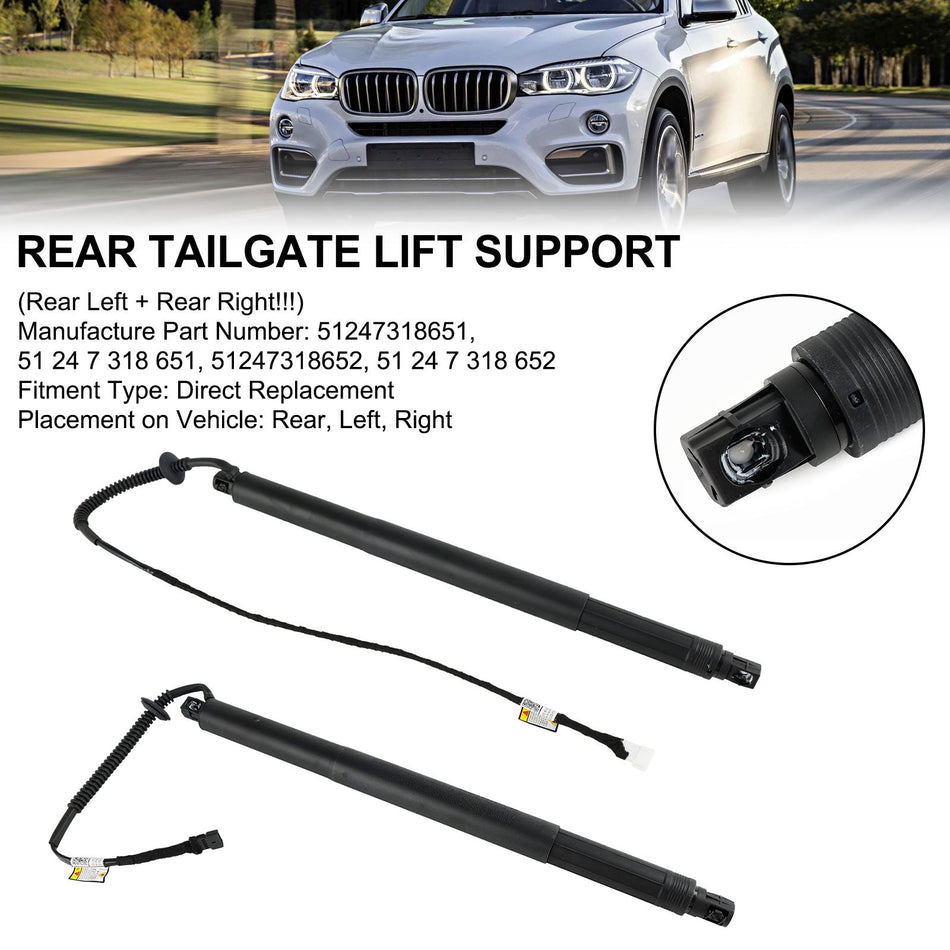 テールゲートパワーリフトサポート 2個 51247318651 BMW X6 F16 F86 2014-2019 に適合