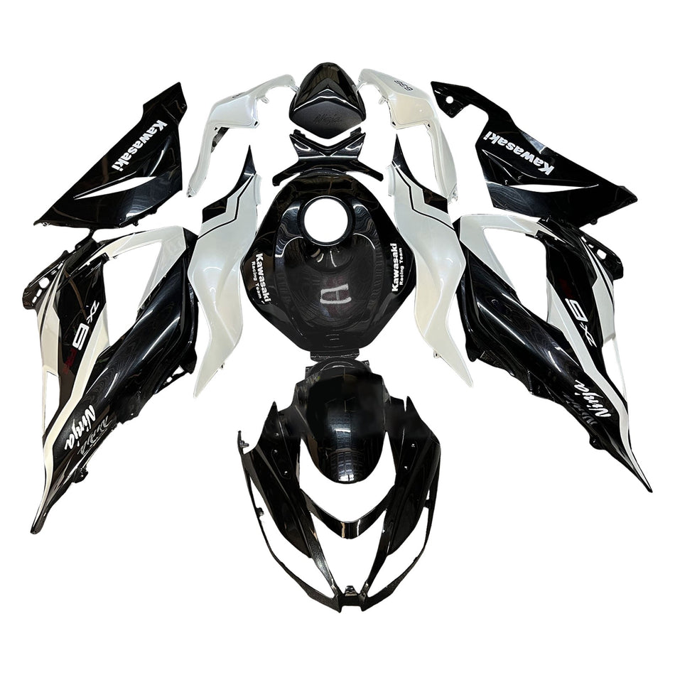インジェクションフェアリングキット ボディワーク プラスチック ABS カワサキ ZX6R 636 2013-2018 に適合