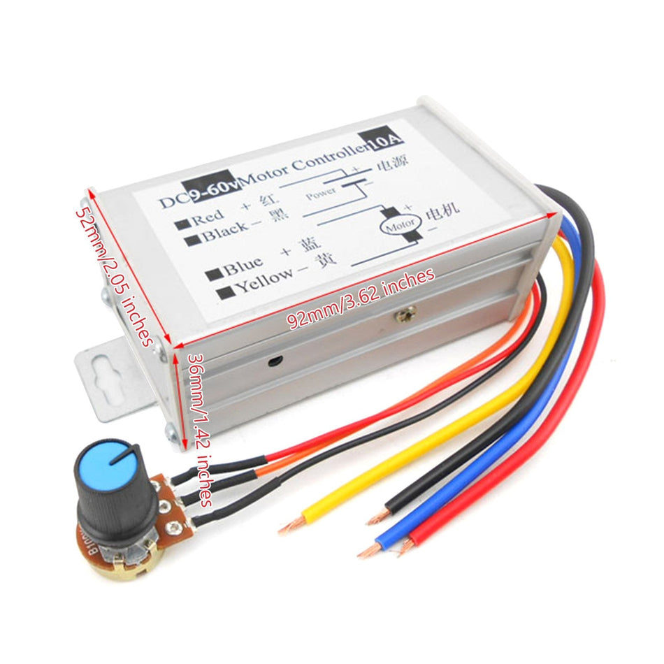 12V 24V 最大 20A PWM DC モーター無段階可変速度制御コントローラースイッチ