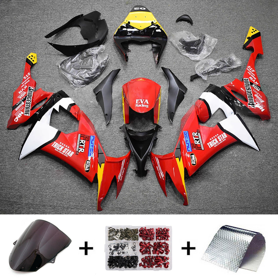 インジェクションフェアリングキット ボディワーク プラスチック ABS カワサキ ZX10R 2008-2010 に適合