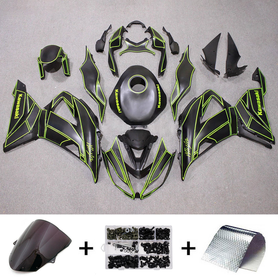 インジェクションフェアリングキット ボディワーク プラスチック ABS カワサキ ZX6R 636 2013-2018 に適合