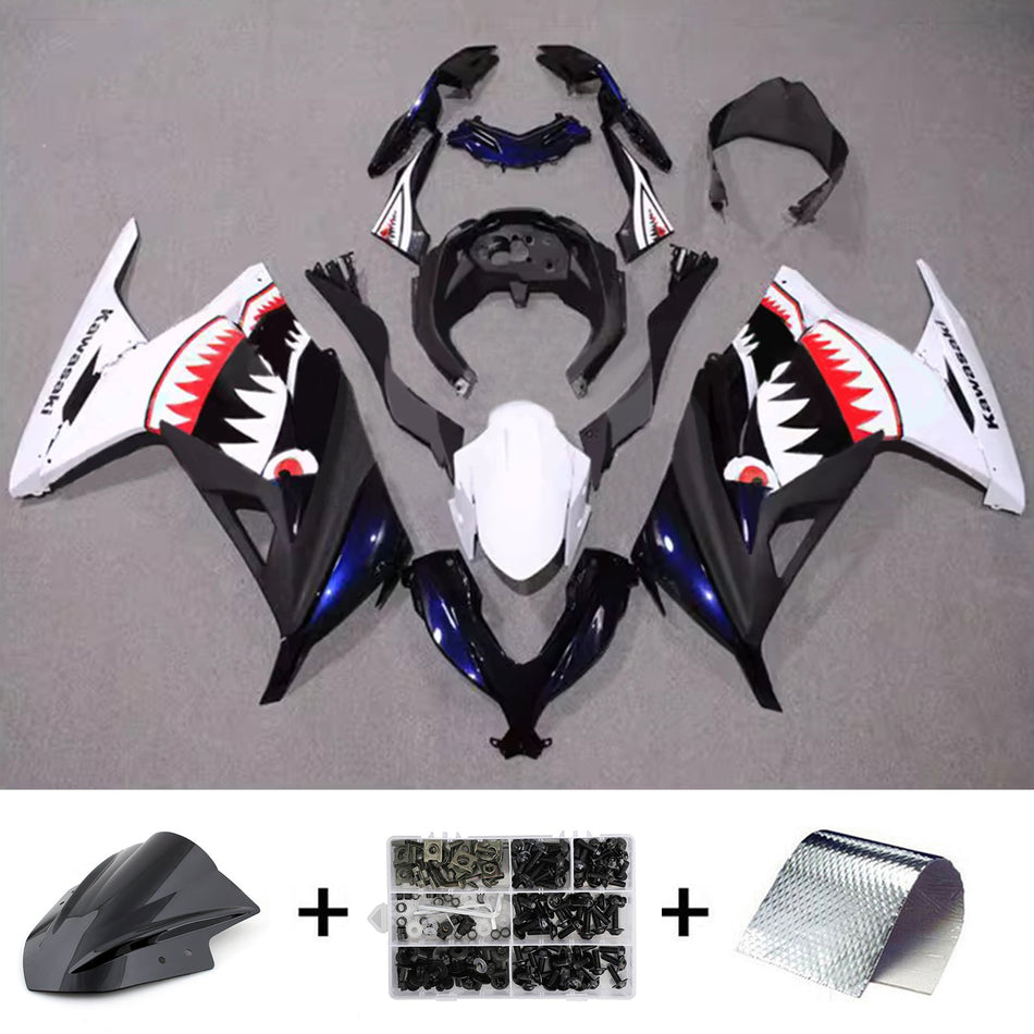 インジェクションフェアリングキット ボディワーク プラスチック ABS カワサキ EX300 Ninja300 2013-2024 に適合